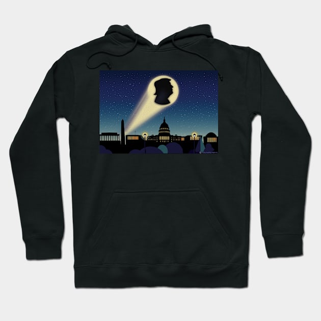 Funny Sky Signal Over Washington Calling Trump Hoodie by Trump Train Designs